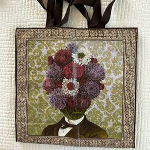 Blue Q Giant Shopper Tote Retired Discontinued Plant Head Unusual Recycled